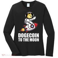 DogeCoin To The Moon Doge Crypto Women's Long Sleeve Shirt thumb 0