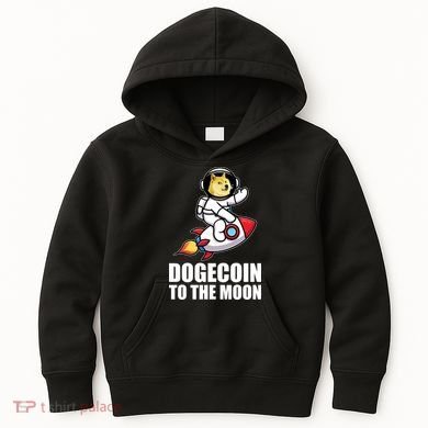 DogeCoin To The Moon Doge Crypto Kids Hoodie