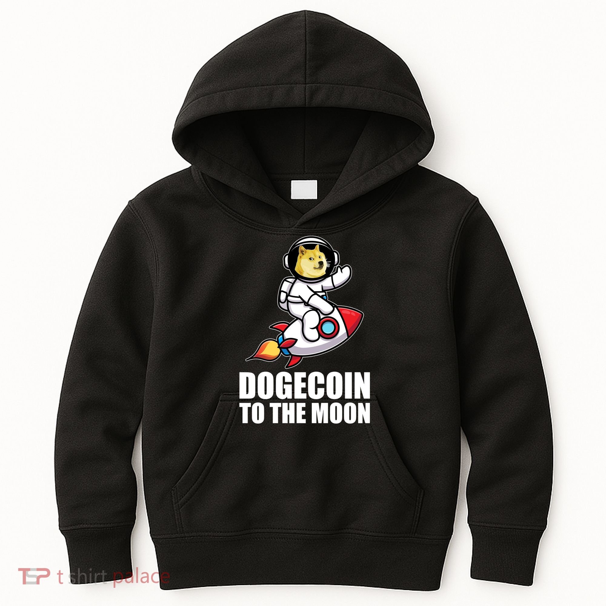 DogeCoin To The Moon Doge Crypto Kids Hoodie