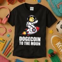 DogeCoin To The Moon Doge Crypto Kids T-Shirt thumb 3