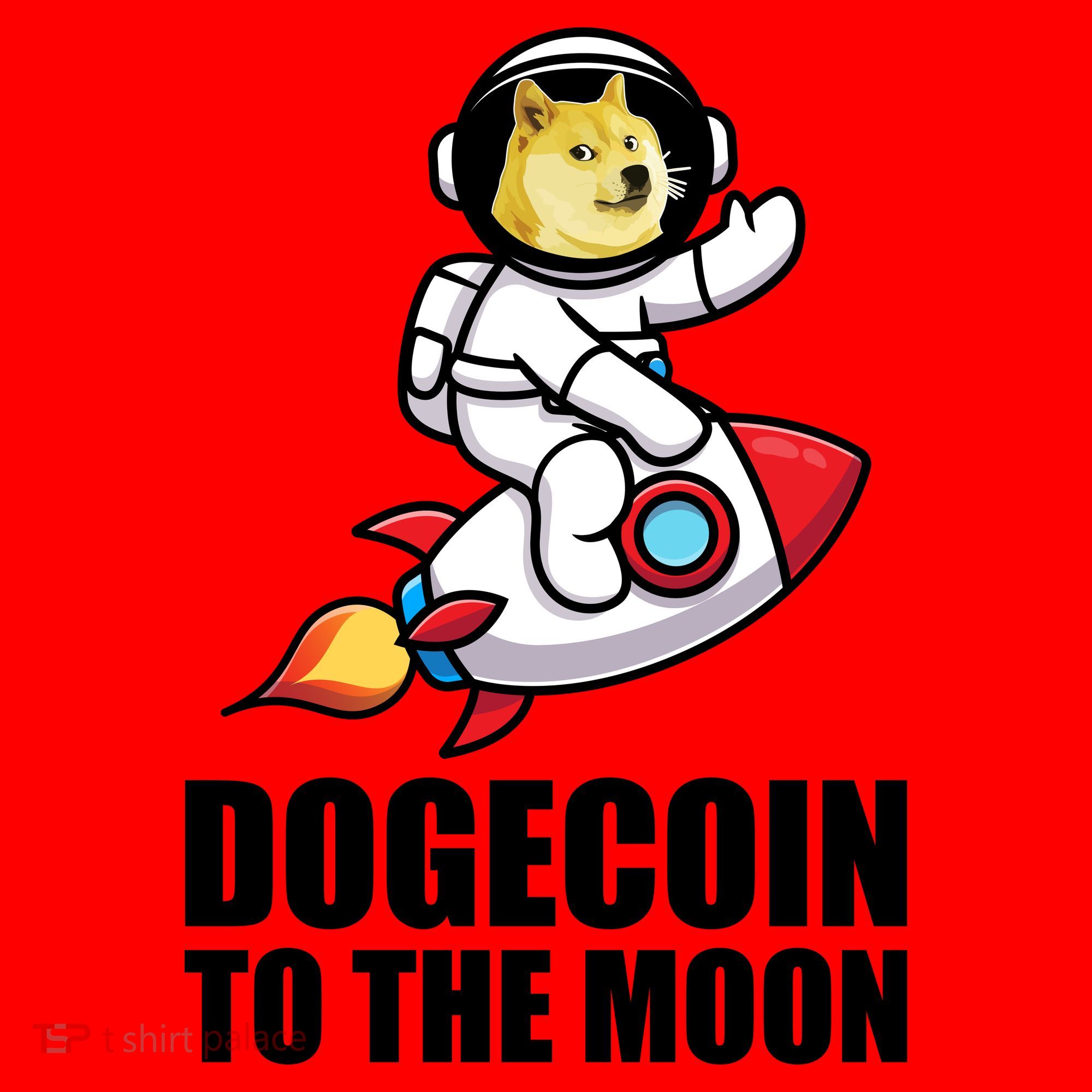 DogeCoin To The Moon Doge Crypto Santa Hat
