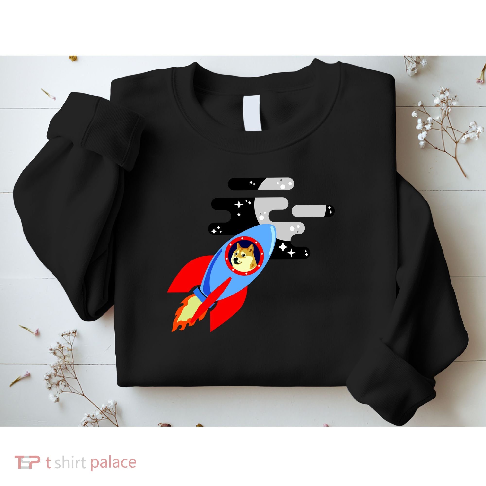 Dogecoin To the Moon Hodl Crypto Currency Sweatshirt