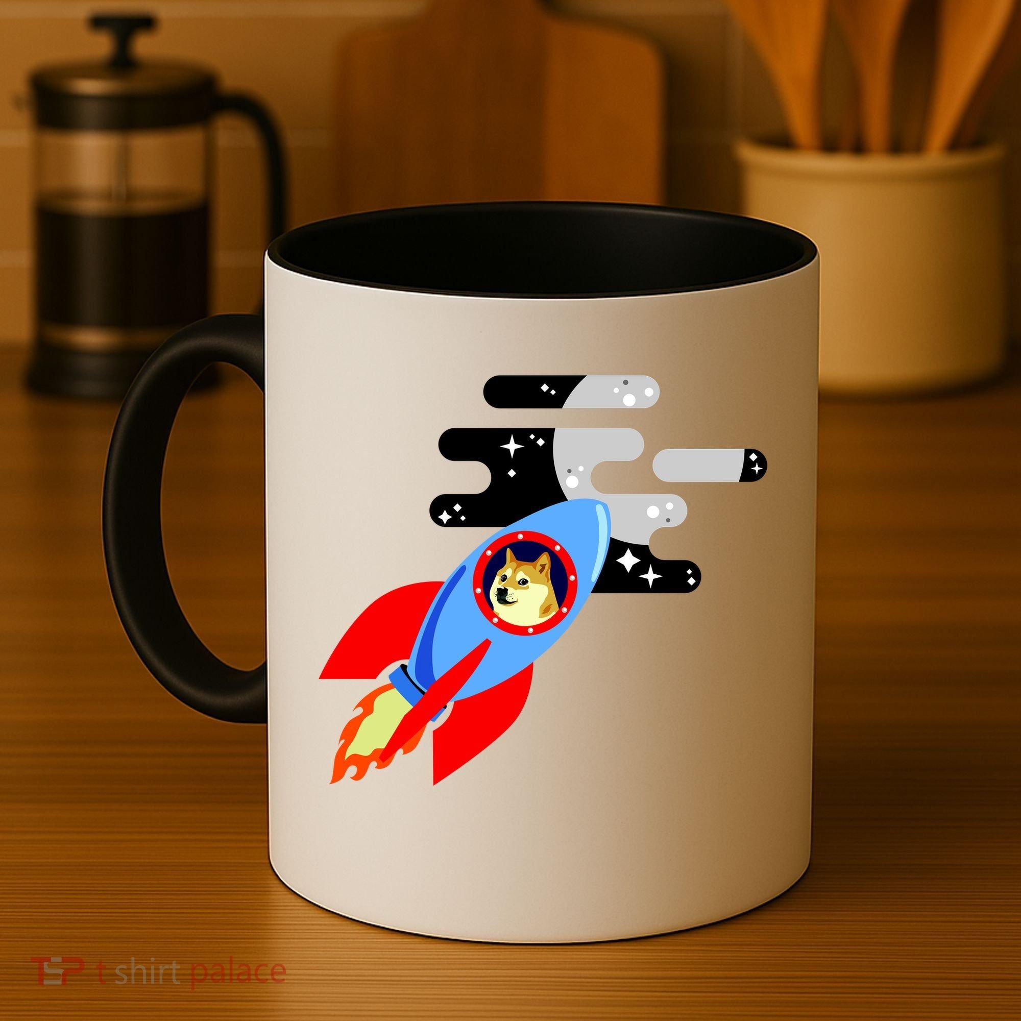 Dogecoin To the Moon Hodl Crypto Currency Coffee Mug