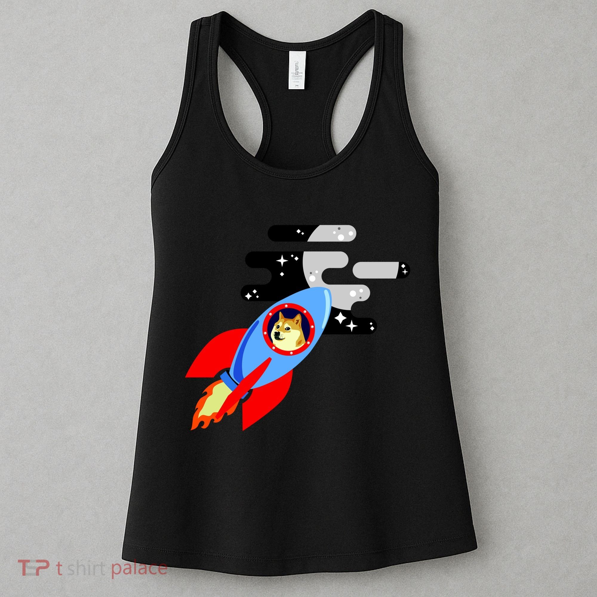 Dogecoin To the Moon Hodl Crypto Currency Women's Tank Top