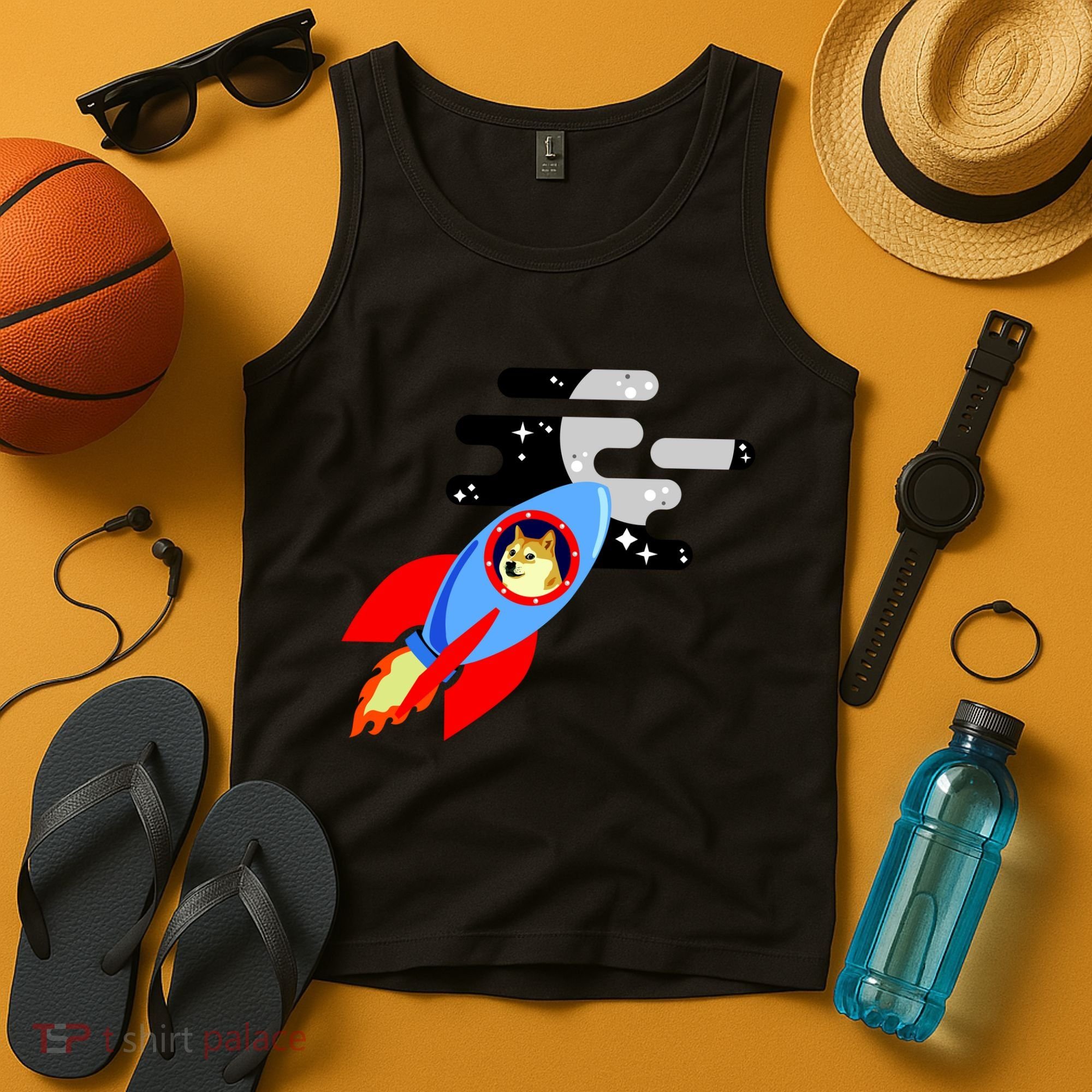 Dogecoin To the Moon Hodl Crypto Currency Tank Top