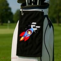 Dogecoin To the Moon Hodl Crypto Currency Golf Towel thumb 2