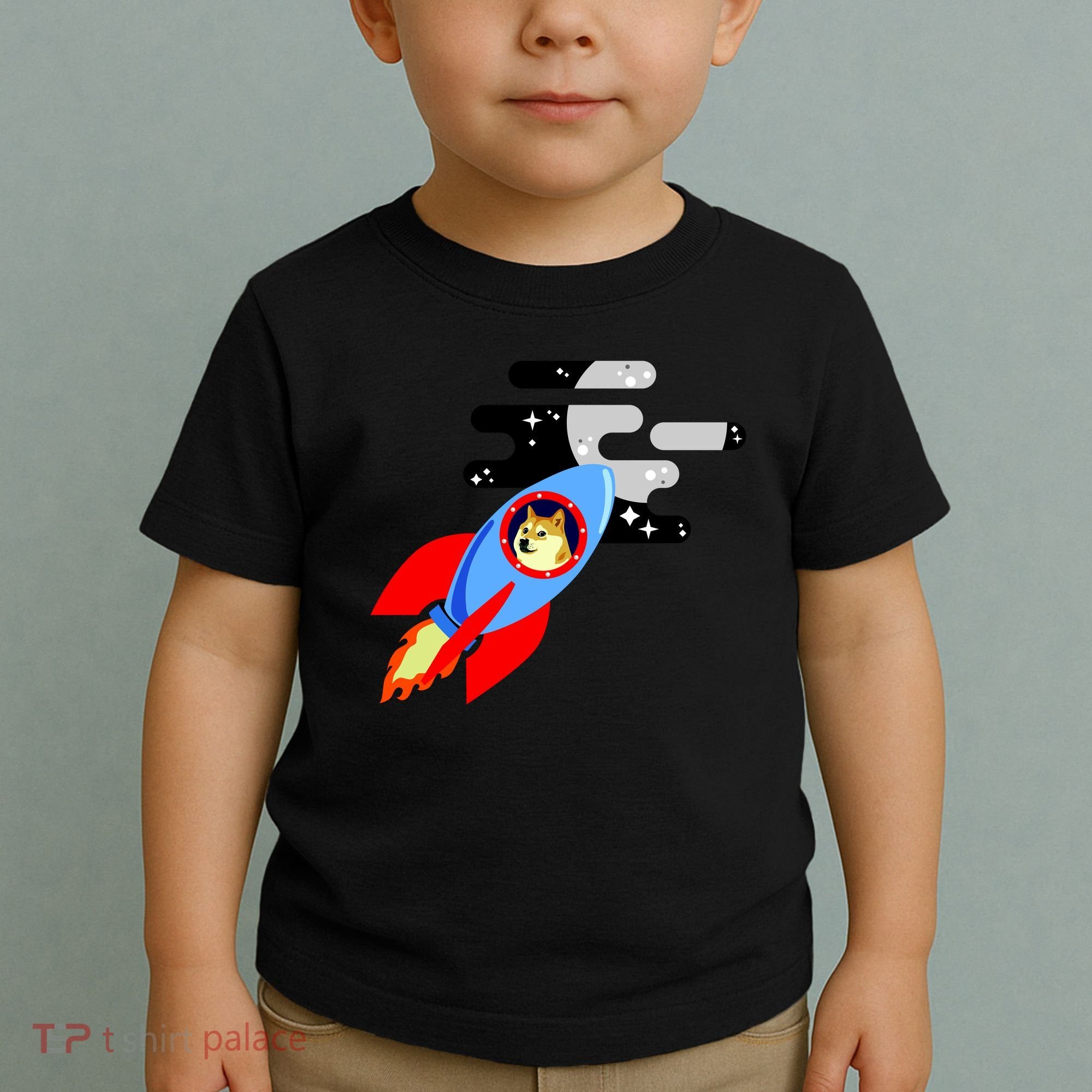 Dogecoin To the Moon Hodl Crypto Currency Toddler T-Shirt