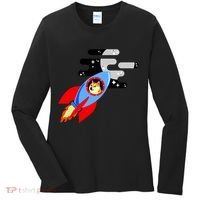 Dogecoin To the Moon Hodl Crypto Currency Women's Long Sleeve Shirt thumb 0