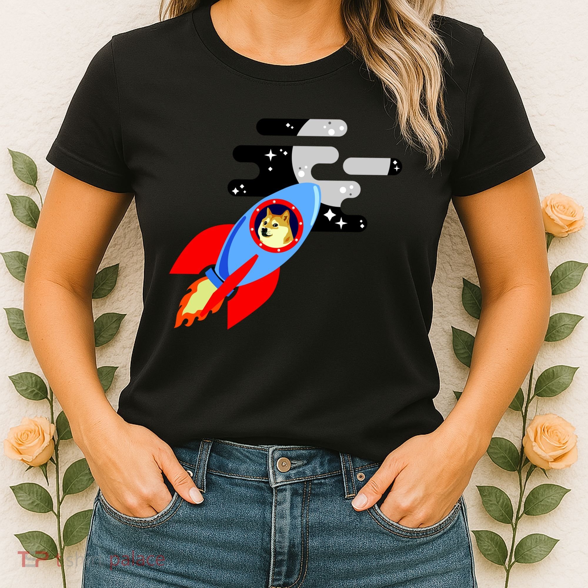 Dogecoin To the Moon Hodl Crypto Currency Women's T-Shirt