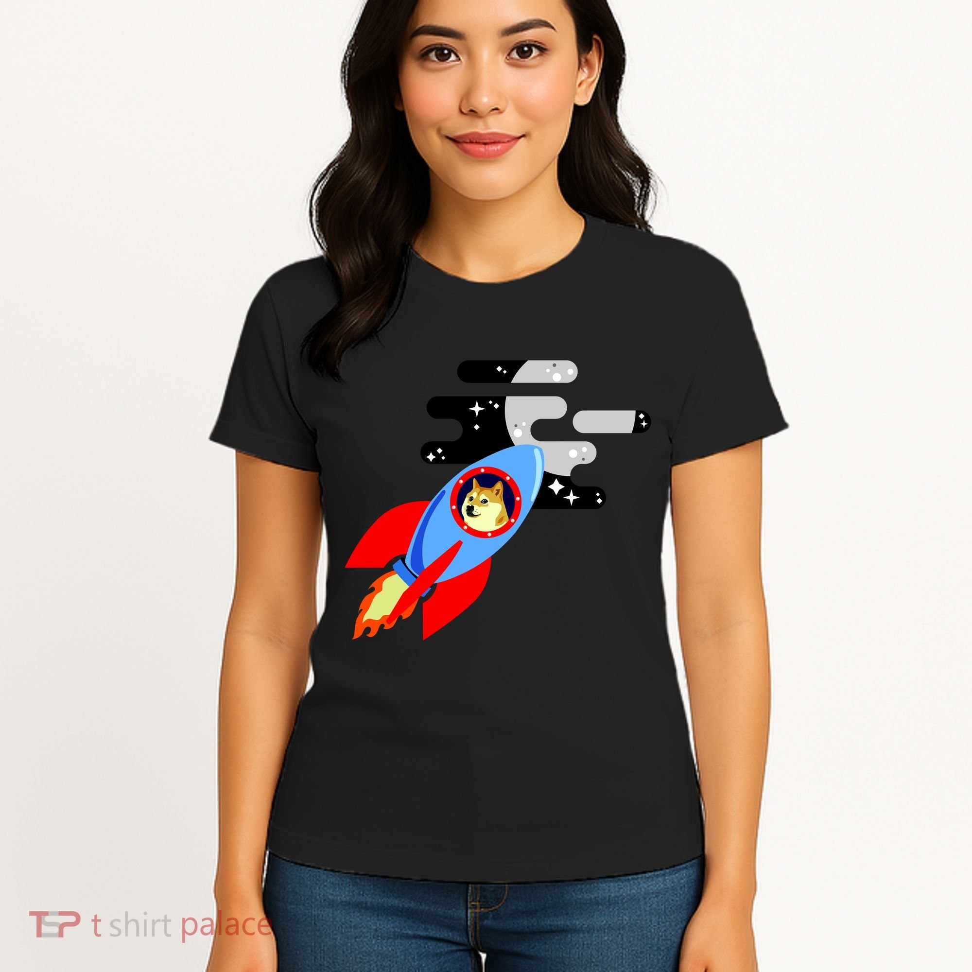 Dogecoin To the Moon Hodl Crypto Currency Women's T-Shirt