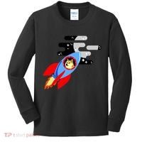 Dogecoin To the Moon Hodl Crypto Currency Kids Long Sleeve Shirt thumb 0