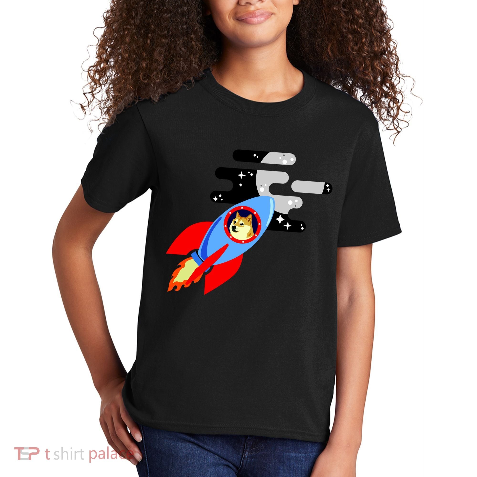 Dogecoin To the Moon Hodl Crypto Currency Kids T-Shirt