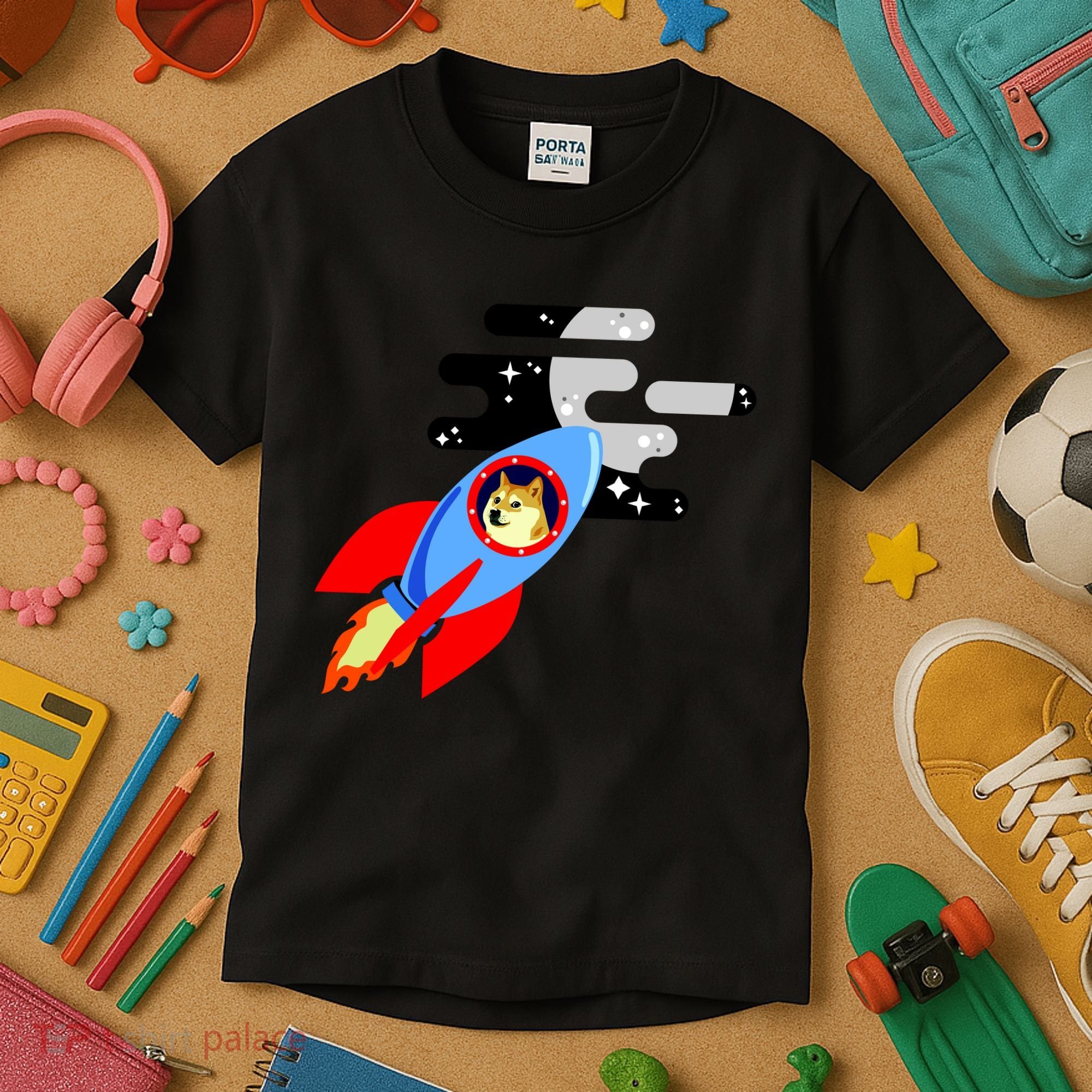 Dogecoin To the Moon Hodl Crypto Currency Kids T-Shirt