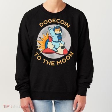 Dogecoin To The Moon Logo Women's Sweatshirt