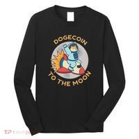 Dogecoin To The Moon Logo Long Sleeve Shirt thumb 0