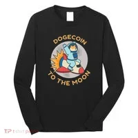 Dogecoin To The Moon Logo Long Sleeve Shirt thumb 0
