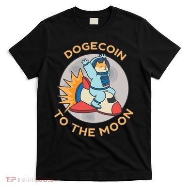 Dogecoin To The Moon Logo T-Shirt