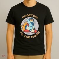 Dogecoin To The Moon Logo T-Shirt thumb 3