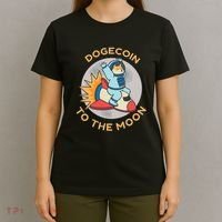 Dogecoin To The Moon Logo T-Shirt thumb 4