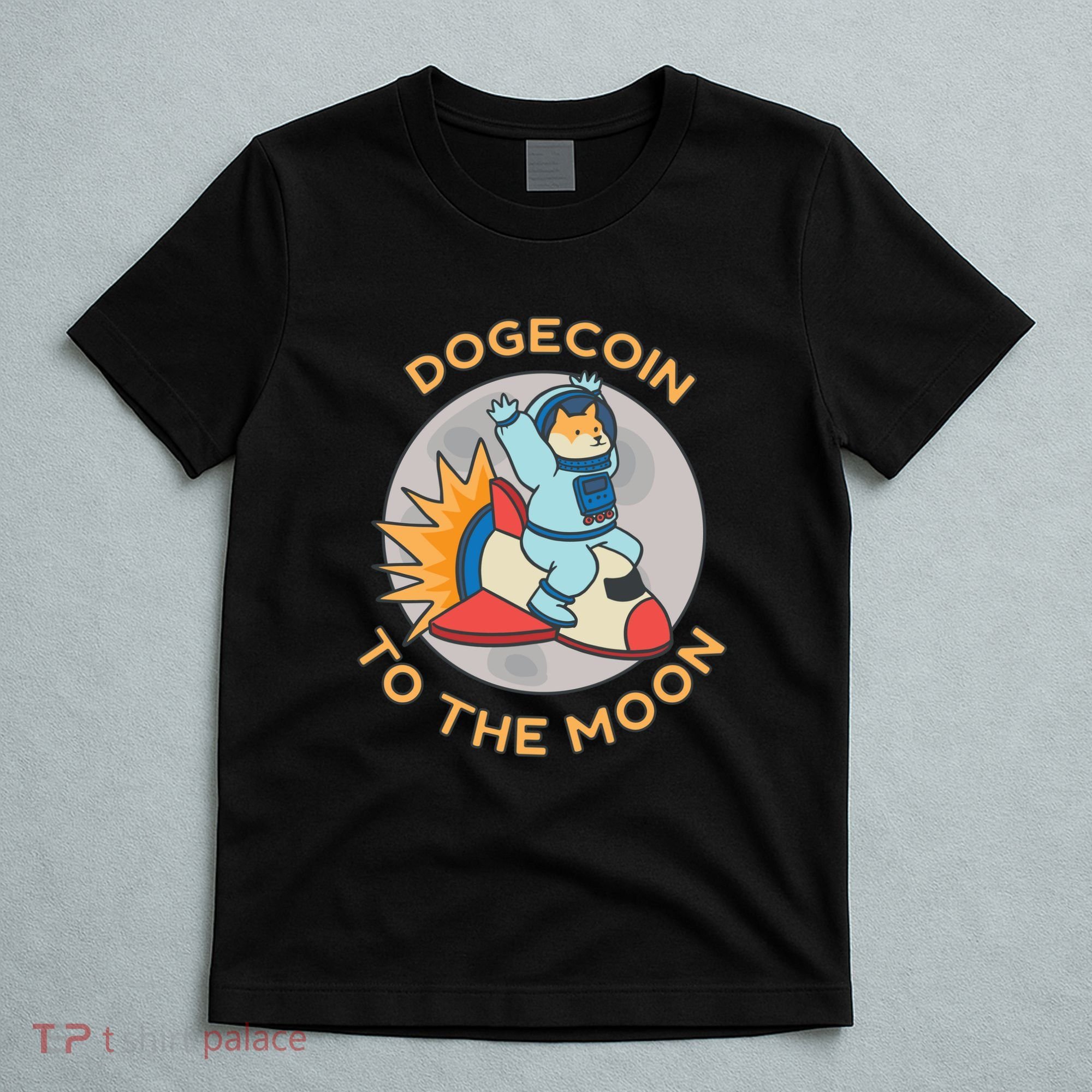 Dogecoin To The Moon Logo T-Shirt