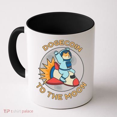 Dogecoin To The Moon Logo Coffee Mug