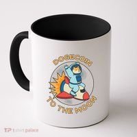 Dogecoin To The Moon Logo Coffee Mug thumb 0
