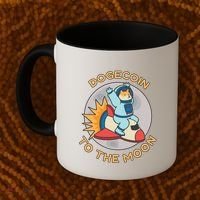 Dogecoin To The Moon Logo Coffee Mug thumb 2