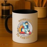 Dogecoin To The Moon Logo Coffee Mug thumb 4