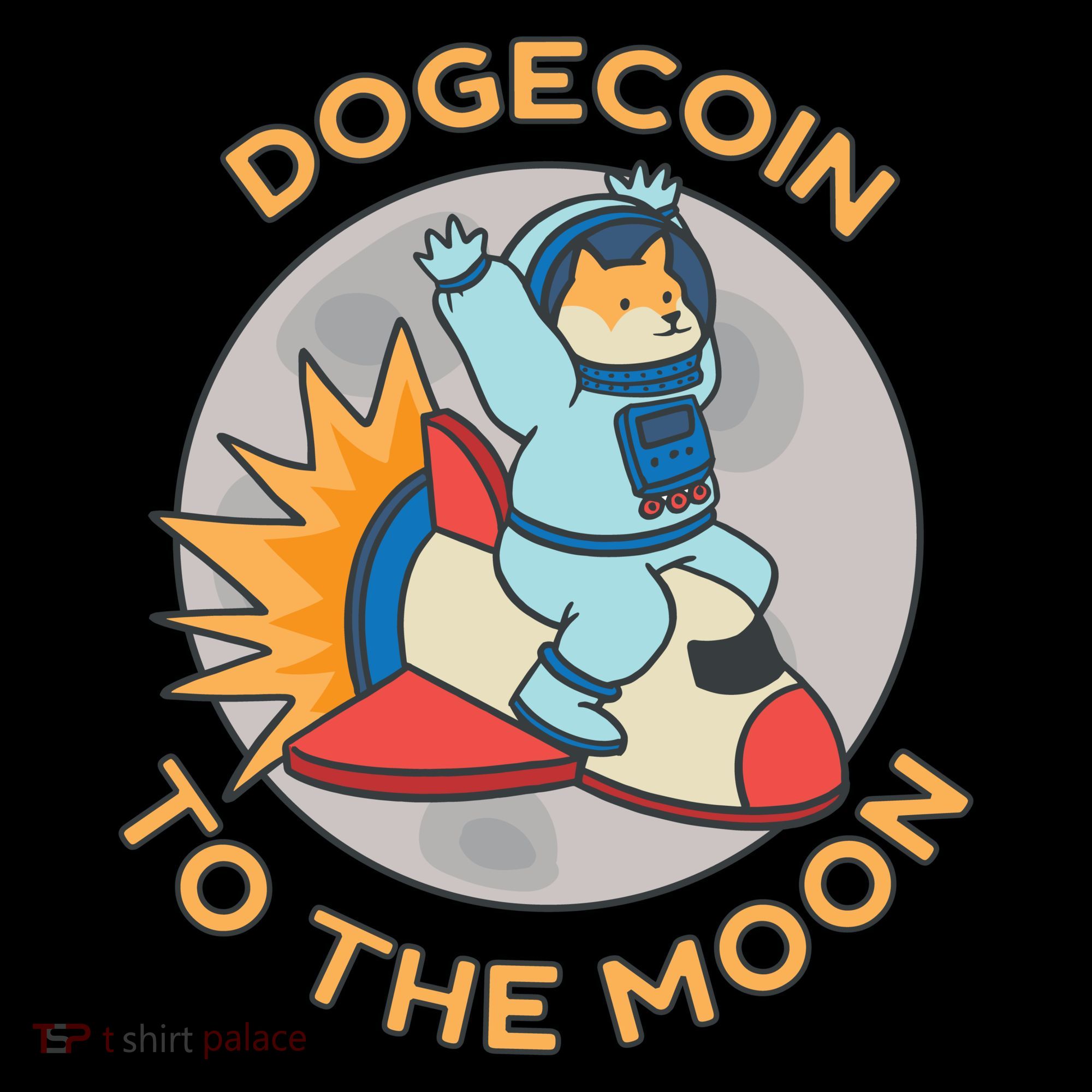 Dogecoin To The Moon Logo Coffee Mug