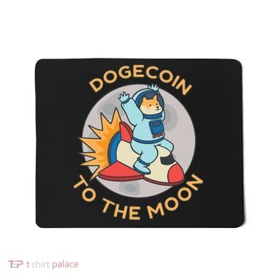 Dogecoin To The Moon Logo Mousepad