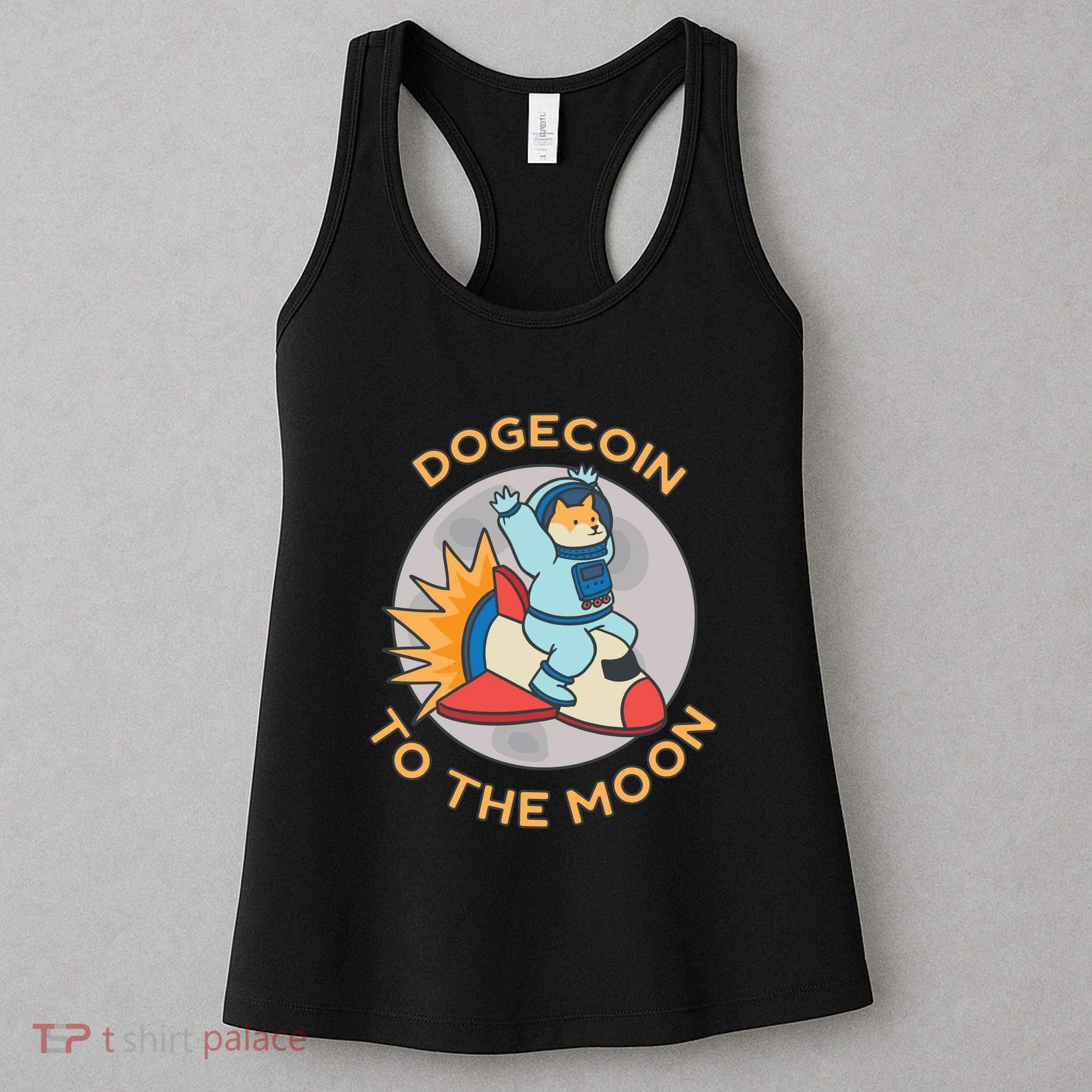 Dogecoin To The Moon Logo Women's Tank Top