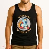 Dogecoin To The Moon Logo Tank Top thumb 3
