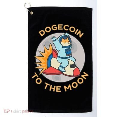Dogecoin To The Moon Logo Golf Towel