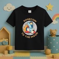 Dogecoin To The Moon Logo Toddler T-Shirt thumb 3