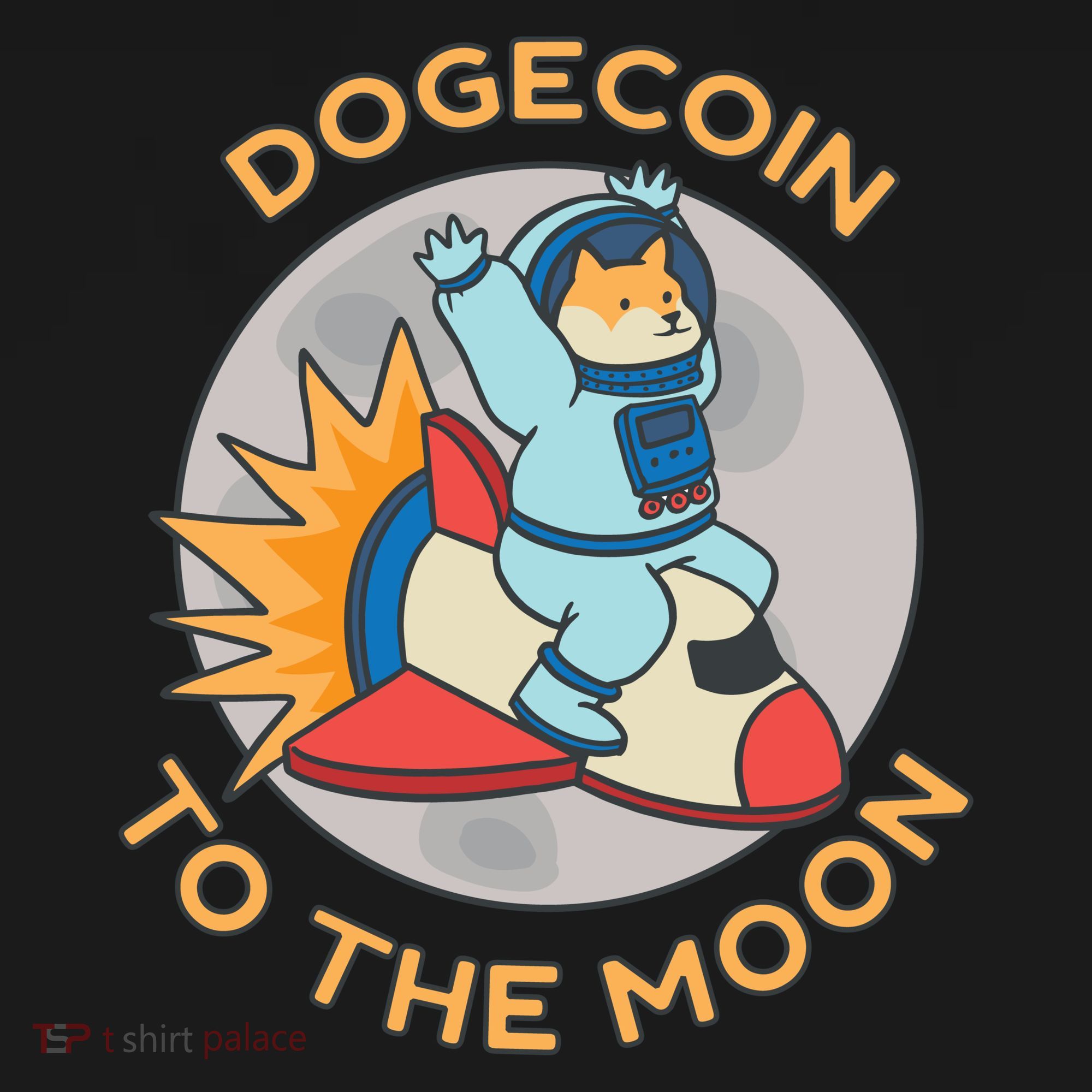 Dogecoin To The Moon Logo Toddler T-Shirt