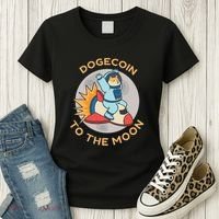 Dogecoin To The Moon Logo Women's T-Shirt thumb 3