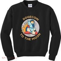 Dogecoin To The Moon Logo Kids Sweatshirt thumb 0