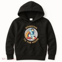 Dogecoin To The Moon Logo Kids Hoodie thumb 0