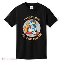 Dogecoin To The Moon Logo Kids T-Shirt thumb 0