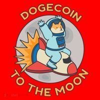 Dogecoin To The Moon Logo Santa Hat thumb 1