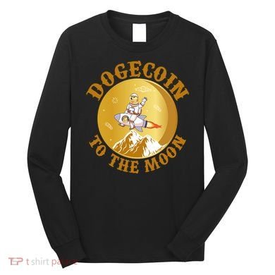Dogecoin Vintage To The Moon Long Sleeve Shirt