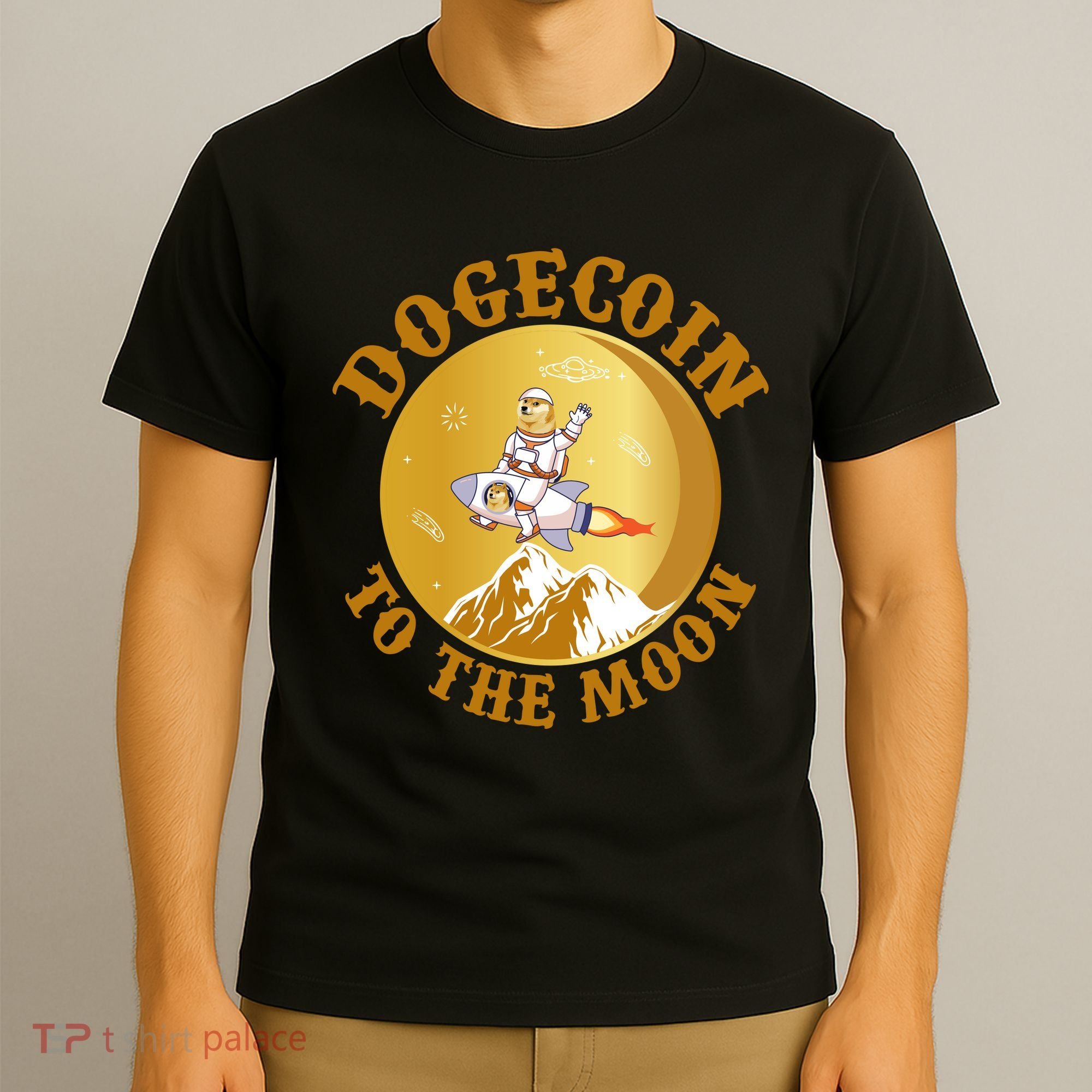 Dogecoin Vintage To The Moon T-Shirt