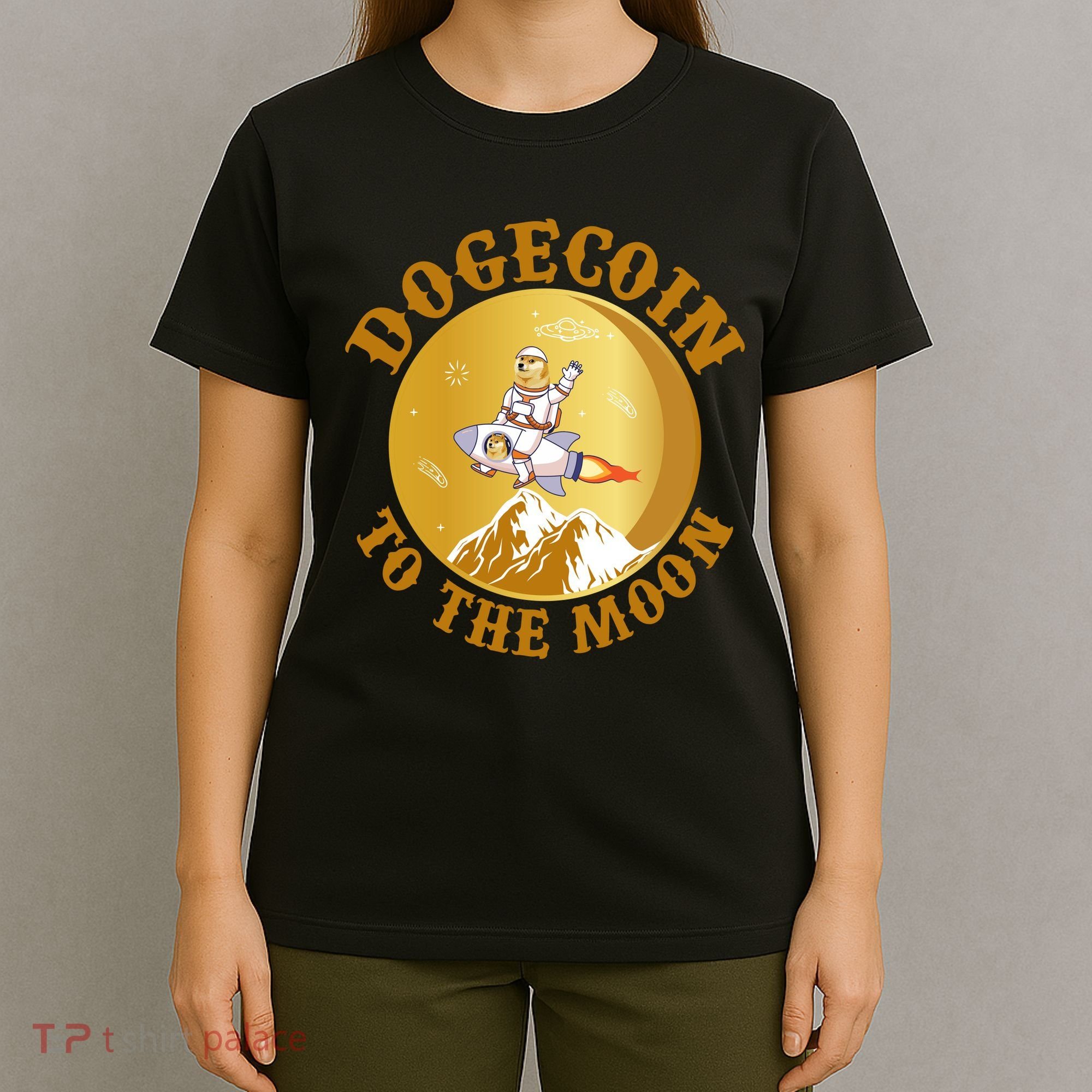 Dogecoin Vintage To The Moon T-Shirt