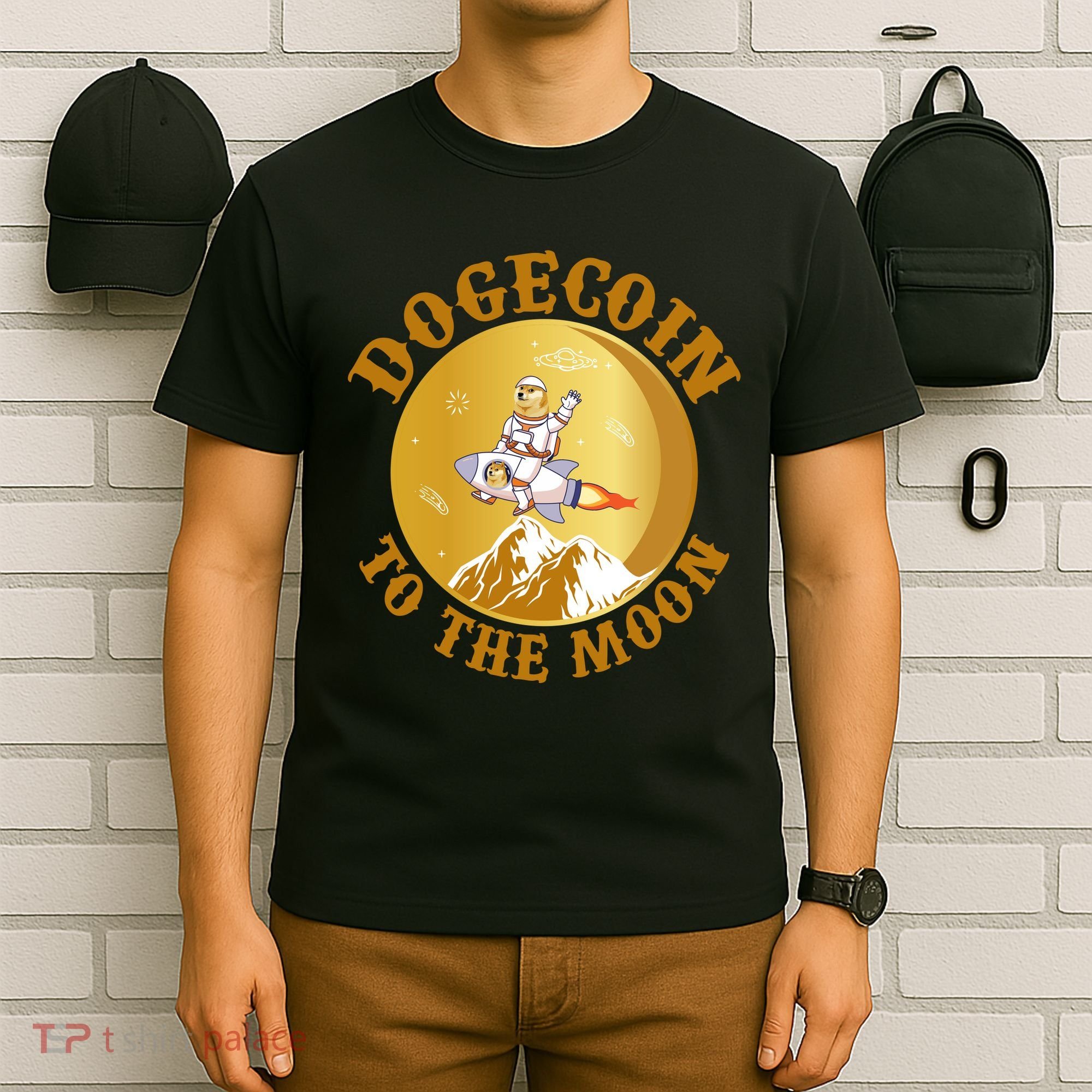 Dogecoin Vintage To The Moon T-Shirt