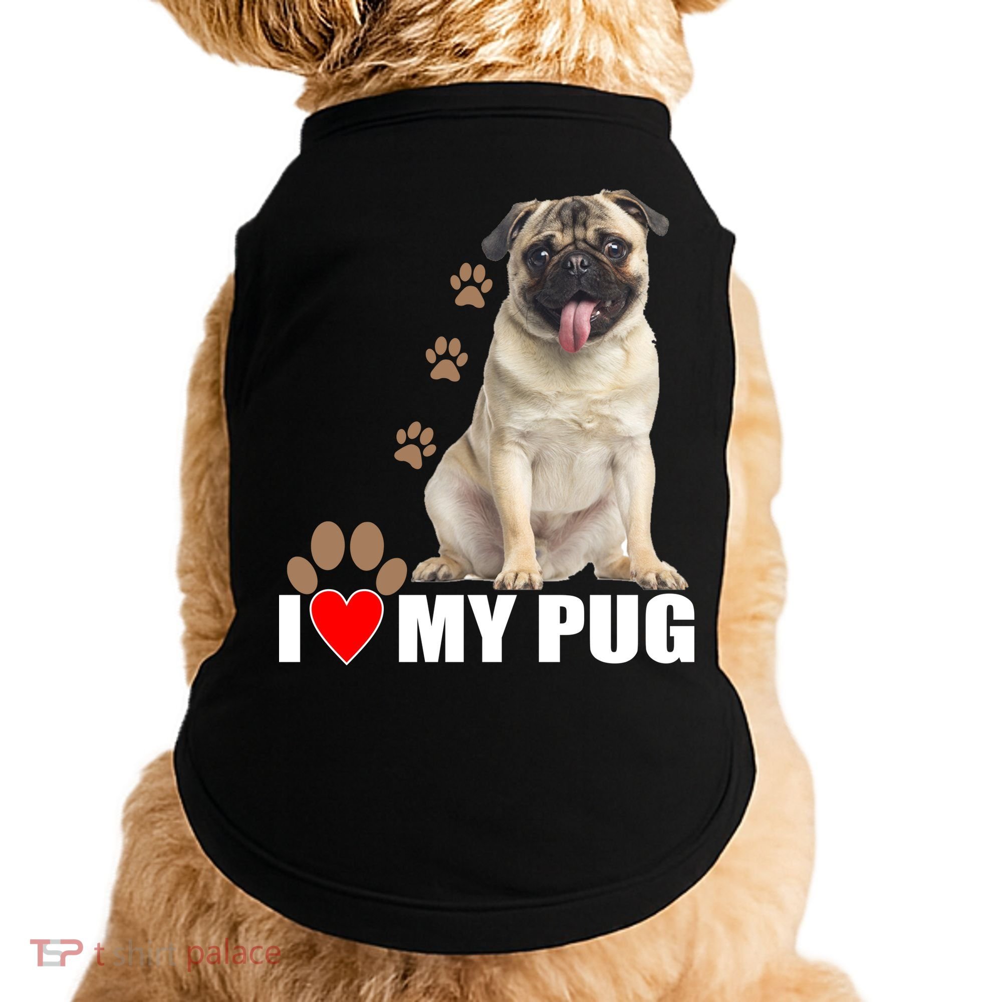 Dogs - I Love My Pug Doggie Tank
