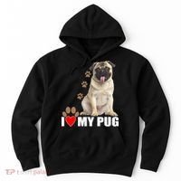 Dogs - I Love My Pug Hoodie thumb 0