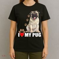 Dogs - I Love My Pug T-Shirt thumb 4