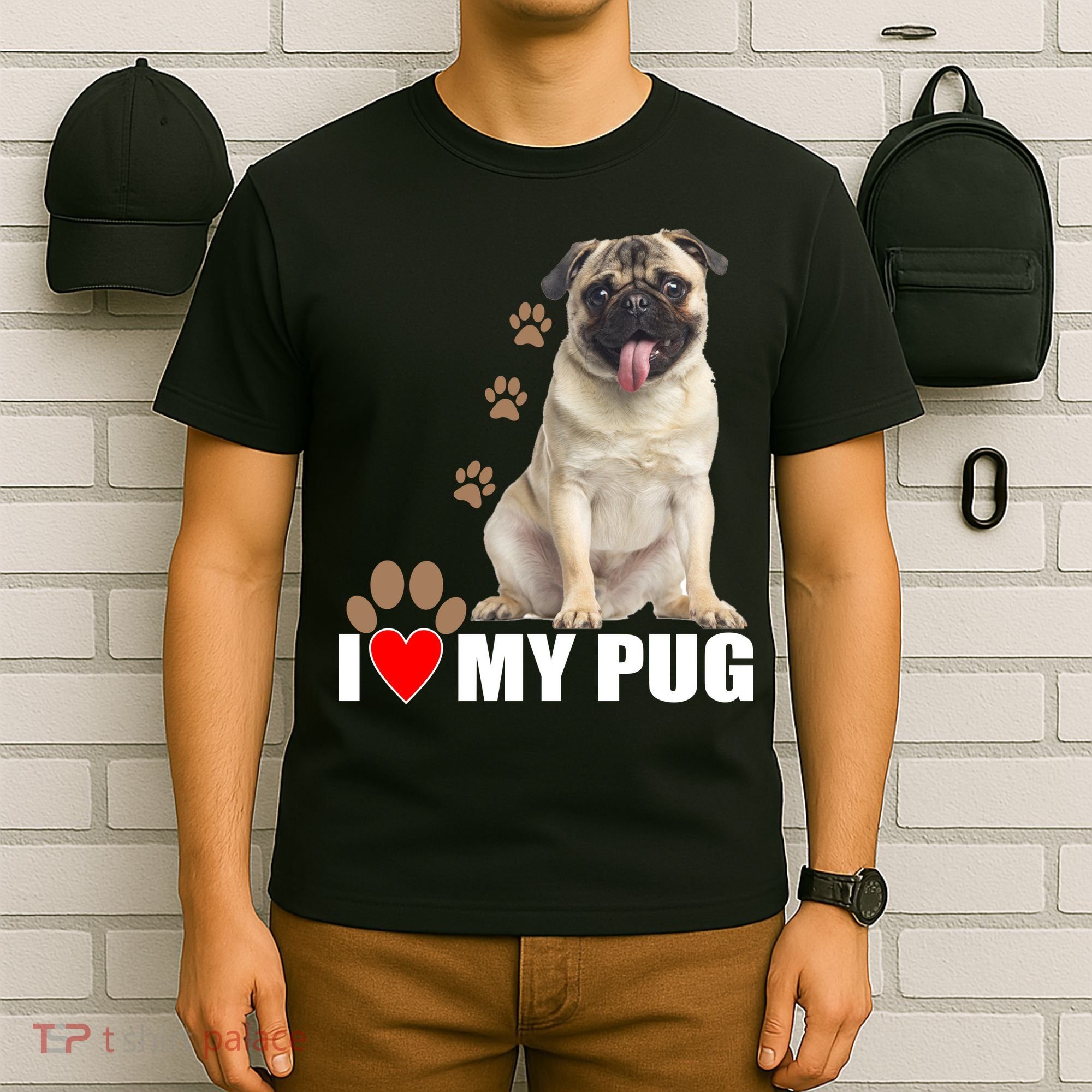 Dogs - I Love My Pug T-Shirt