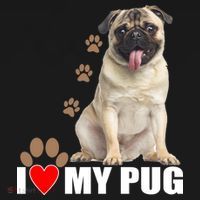 Dogs - I Love My Pug Button thumb 1