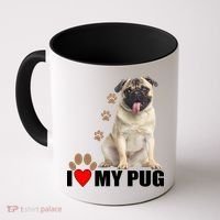 Dogs - I Love My Pug Coffee Mug thumb 0